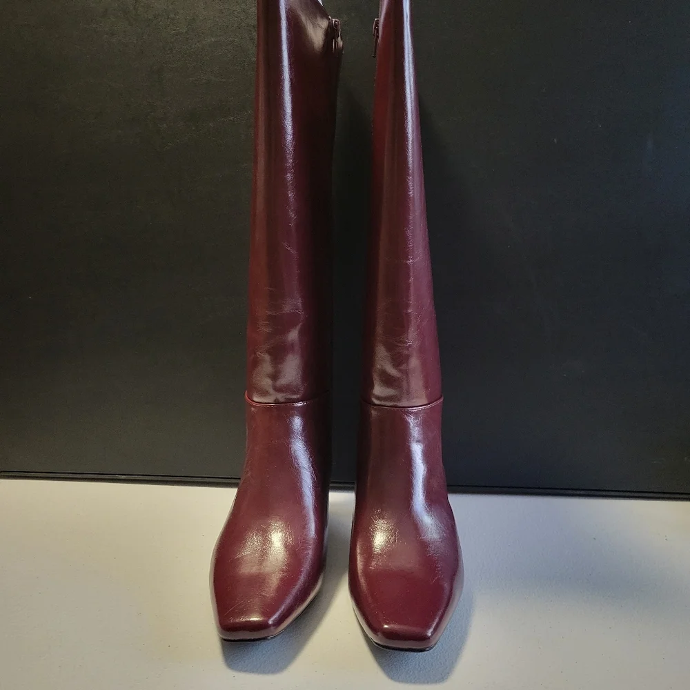 Women’s Tall Burgundy Knee-High Boots